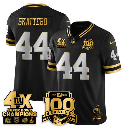 NYG 4-Time Champions Limited Gold Jersey- 100th Season - All Stitched