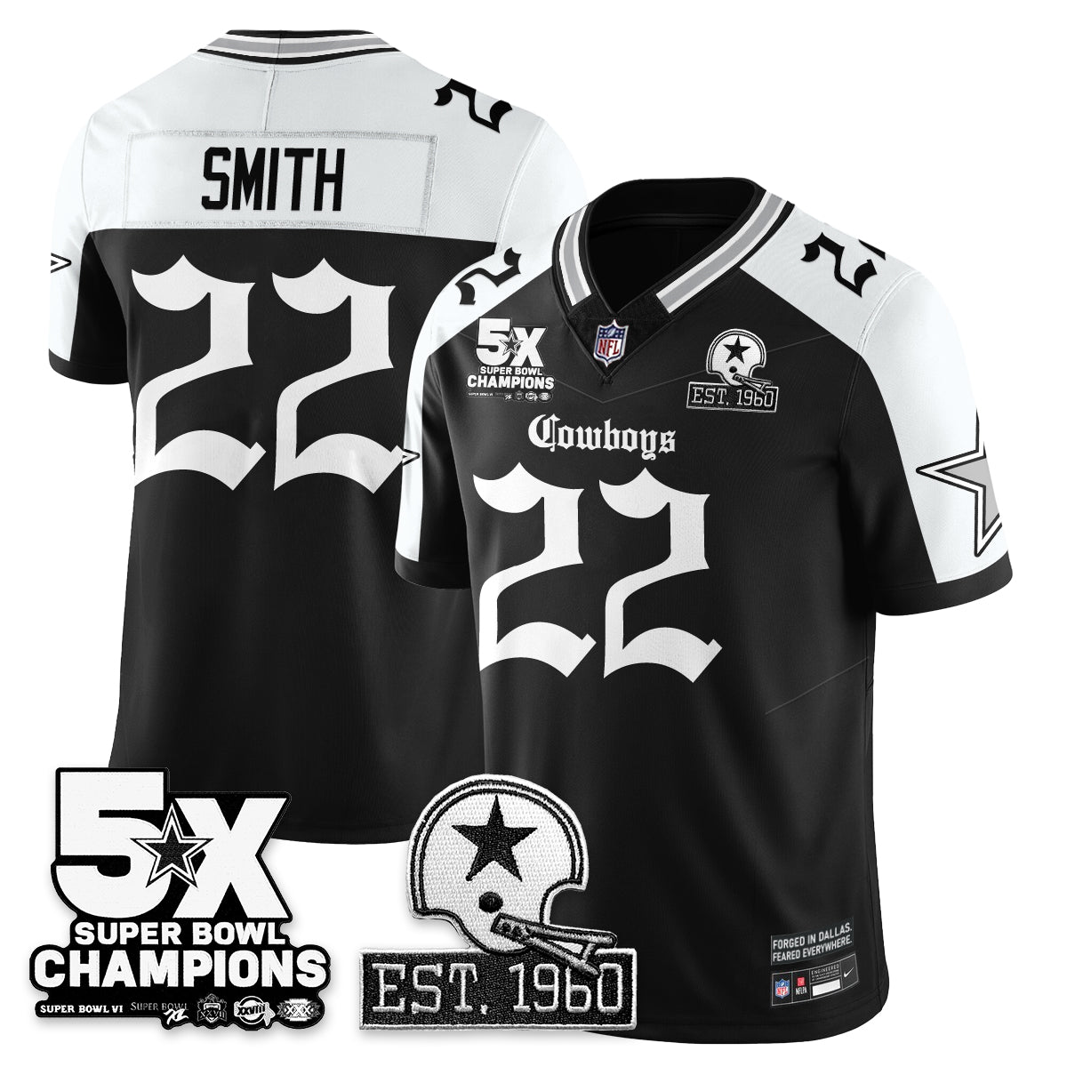 DAL 'Gothic 5-Time Champions Edition' Vapor Limited Jersey - All Stitched