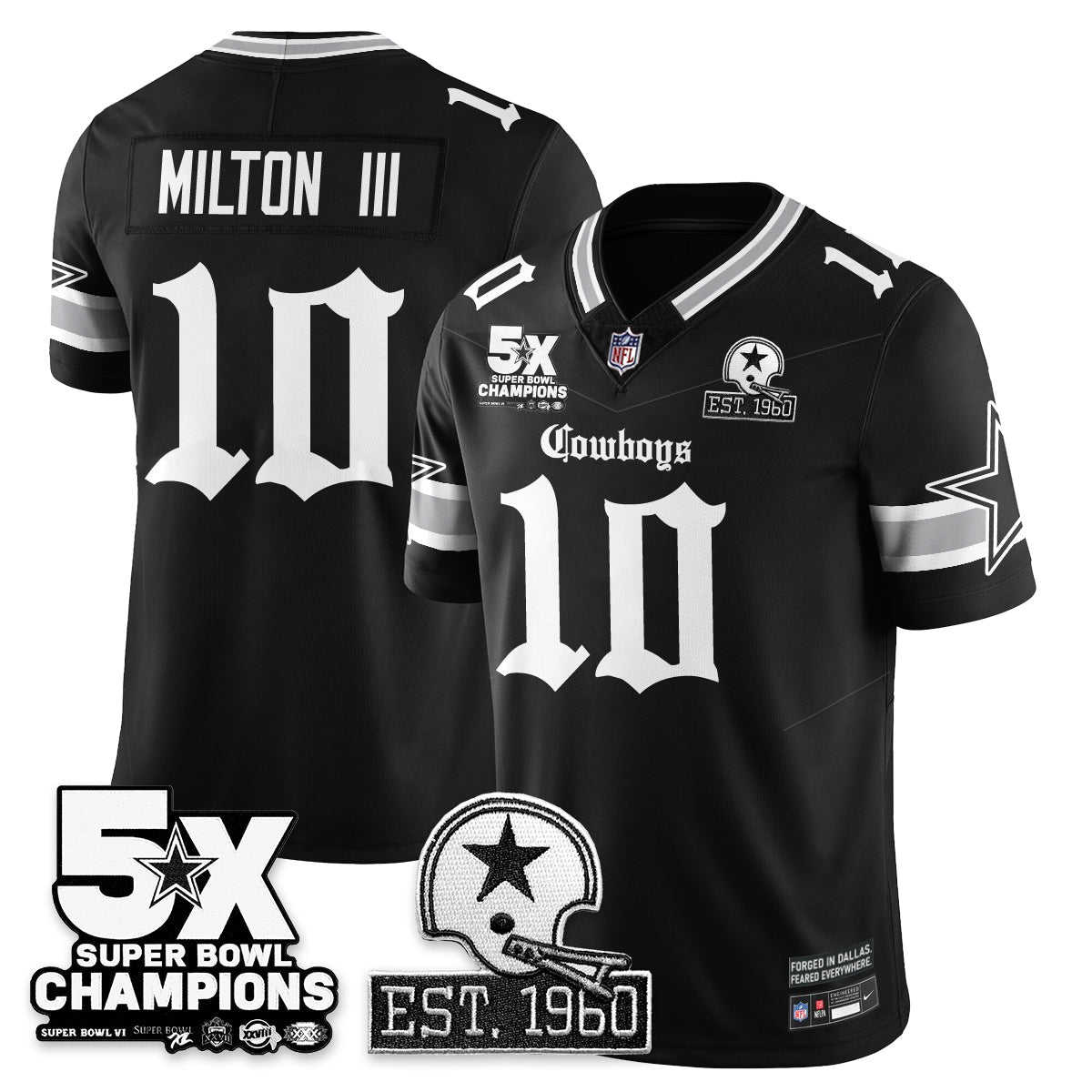 DAL 'Gothic 5-Time Champions Edition' Vapor Limited Jersey - All Stitched
