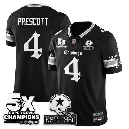 DAL 'Gothic 5-Time Champions Edition' Vapor Limited Jersey - All Stitched