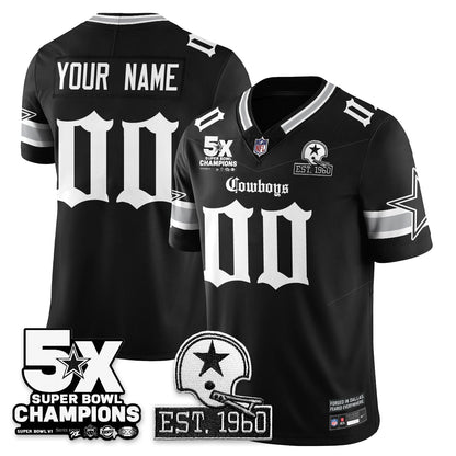 DAL 'Gothic 5-Time Champions Edition' Vapor Limited Custom Jersey - All Stitched
