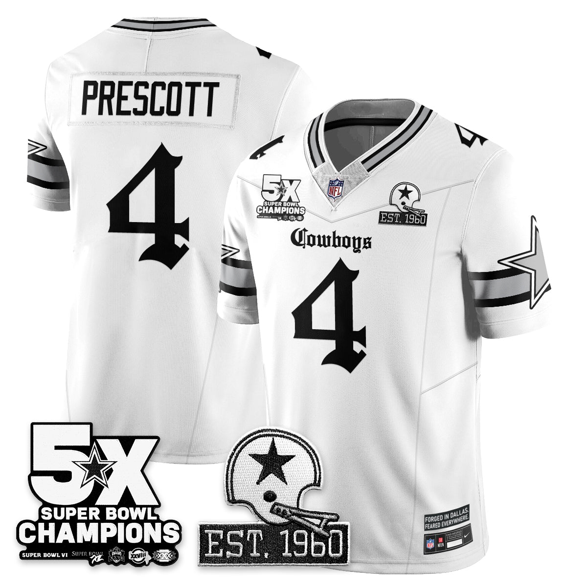 DAL 'Gothic 5-Time Champions Edition' Vapor Limited Jersey - All Stitched