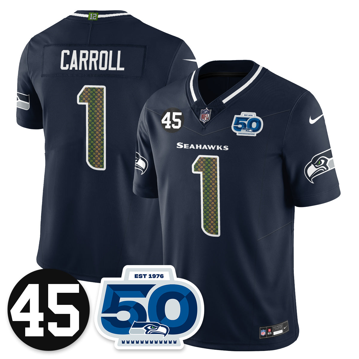 SEA Vapor Limited Jersey - Honor Kenny Easley - All Stitched