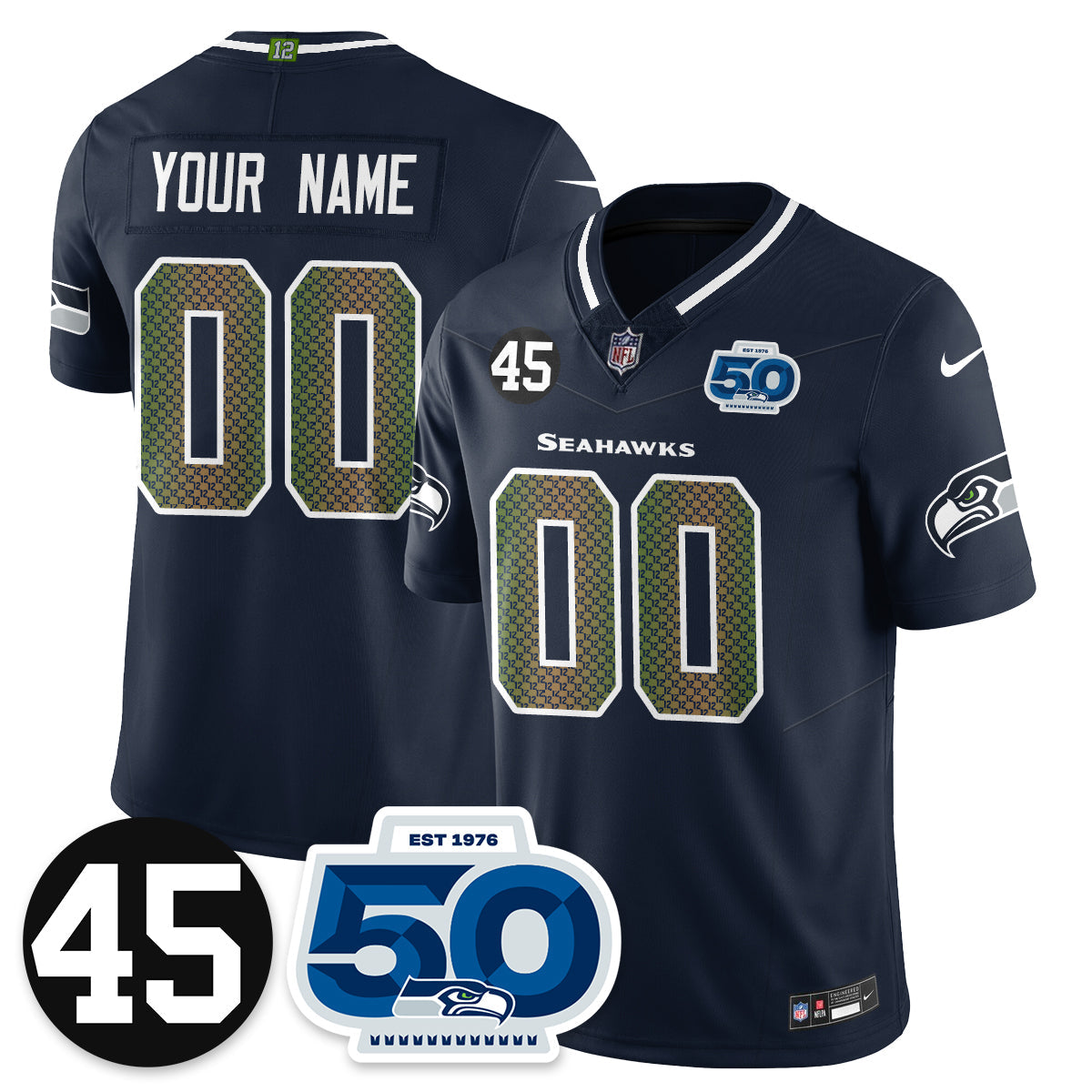 SEA Vapor Limited Jersey - Honor Kenny Easley - All Stitched