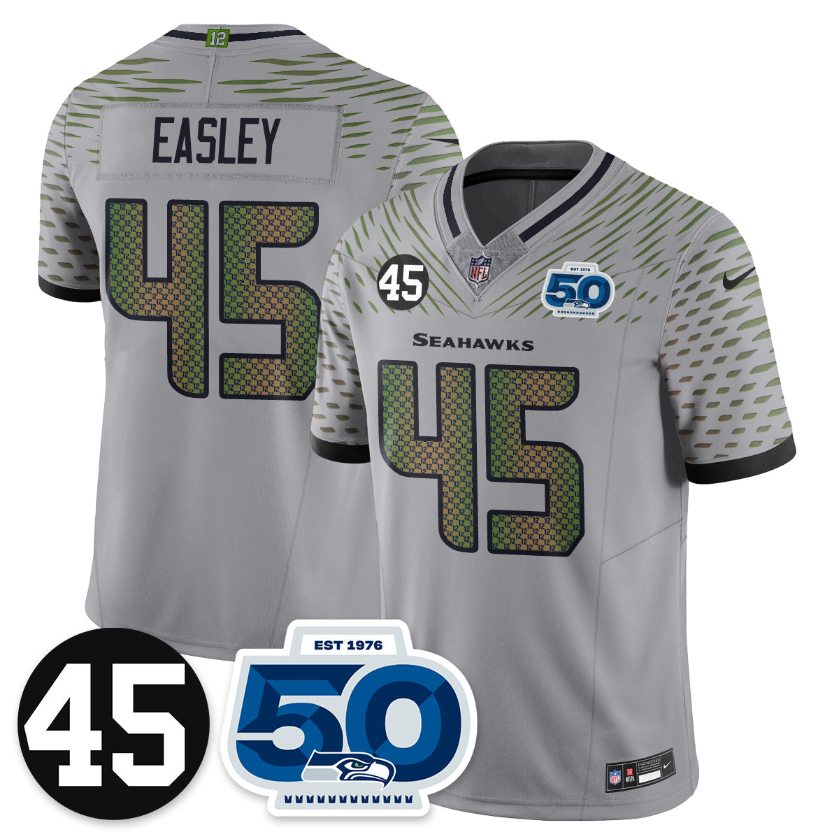 SEA Vapor Limited Jersey - Honor Kenny Easley - All Stitched