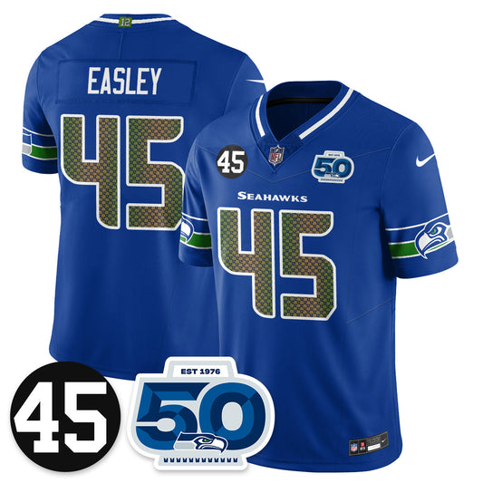 SEA Vapor Limited Jersey - Honor Kenny Easley - All Stitched