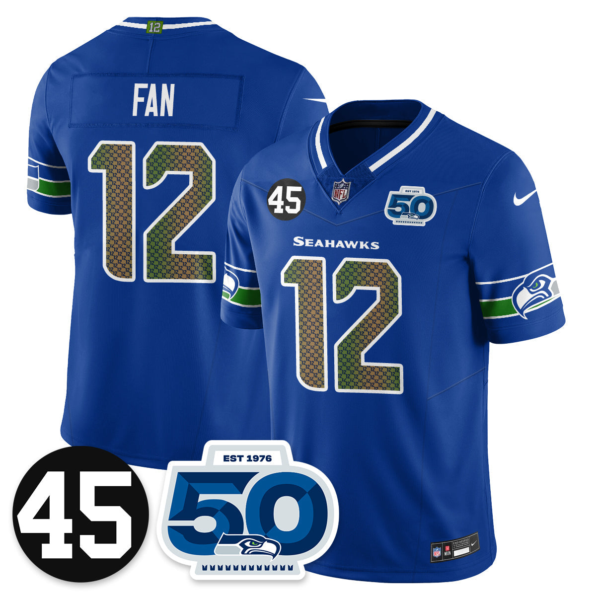 SEA Vapor Limited Jersey - Honor Kenny Easley - All Stitched