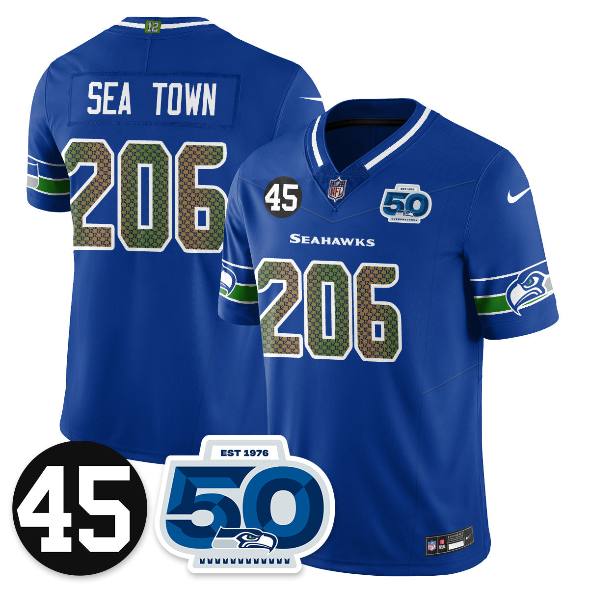 SEA Vapor Limited Jersey - Honor Kenny Easley - All Stitched
