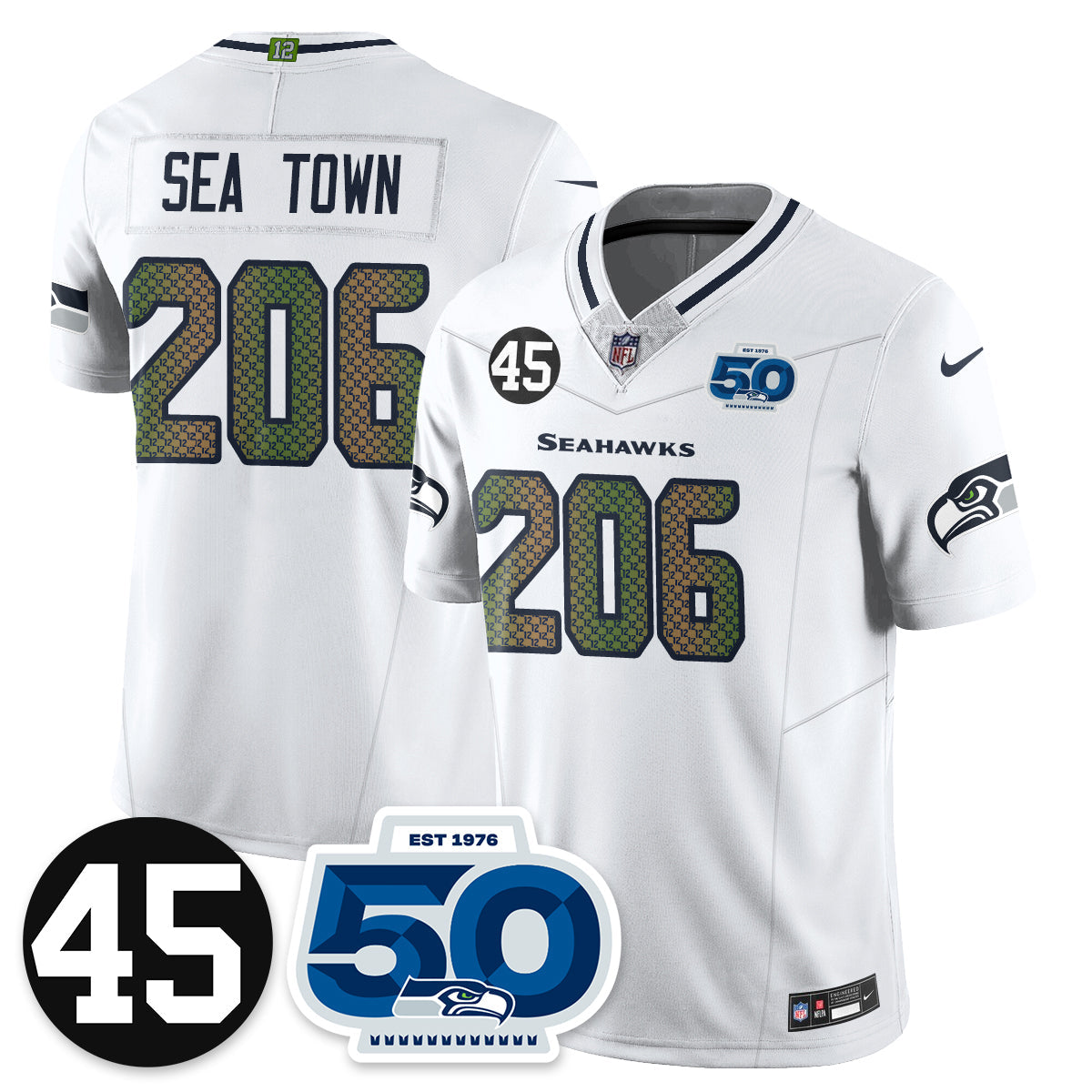 SEA Vapor Limited Jersey - Honor Kenny Easley - All Stitched
