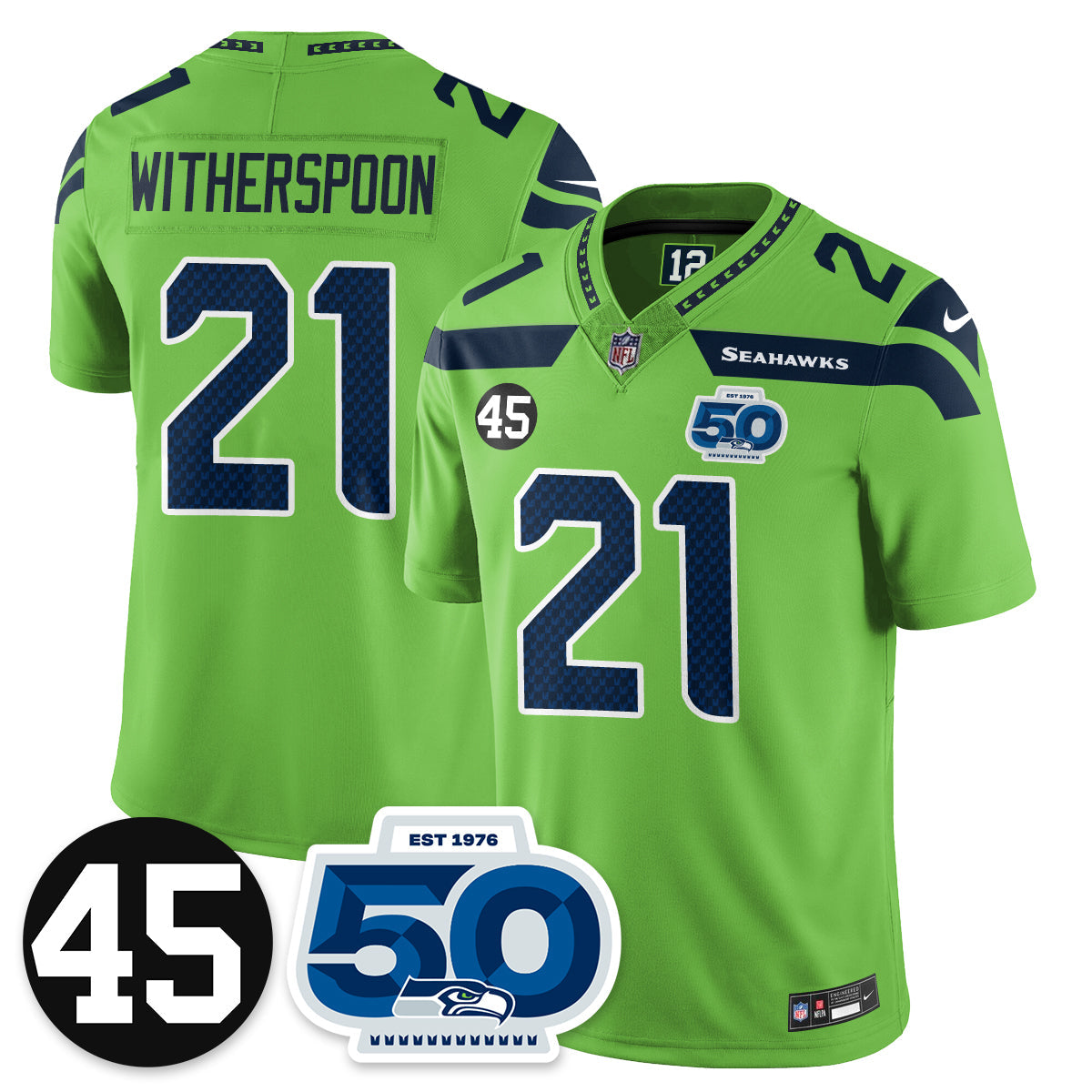 SEA Vapor Limited Jersey - Honor Kenny Easley - All Stitched