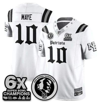 NE Gothic 6x Champions Patch Vapor Limited Jersey - John Madden Patch - All Stitched