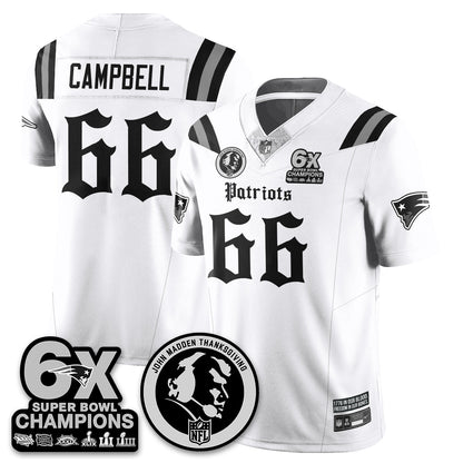 NE Gothic 6x Champions Patch Vapor Limited Jersey - John Madden Patch - All Stitched