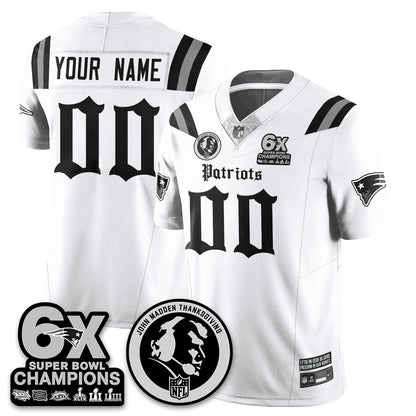 NE Gothic 6x Champions Patch Vapor Limited Jersey - John Madden Patch - All Stitched