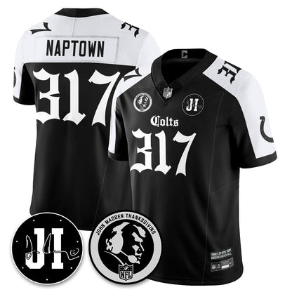 IND Gothic Vapor Limited Jersey - John Madden, Jim Irsay Patch - All Stitched