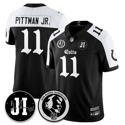 IND Gothic Vapor Limited Jersey - John Madden, Jim Irsay Patch - All Stitched