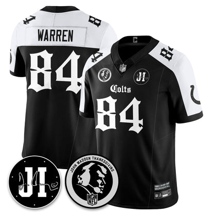 IND Gothic Vapor Limited Jersey - John Madden, Jim Irsay Patch - All Stitched