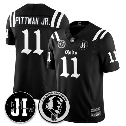 IND Gothic Vapor Limited Jersey - John Madden, Jim Irsay Patch - All Stitched
