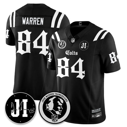 IND Gothic Vapor Limited Jersey - John Madden, Jim Irsay Patch - All Stitched