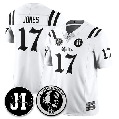 IND Gothic Vapor Limited Jersey - John Madden, Jim Irsay Patch - All Stitched