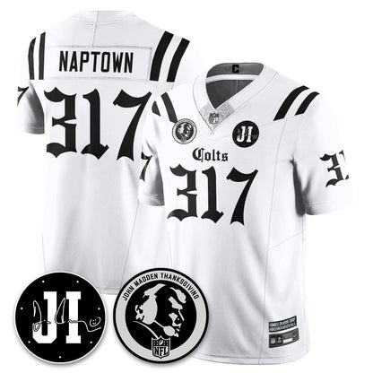 IND Gothic Vapor Limited Jersey - John Madden, Jim Irsay Patch - All Stitched