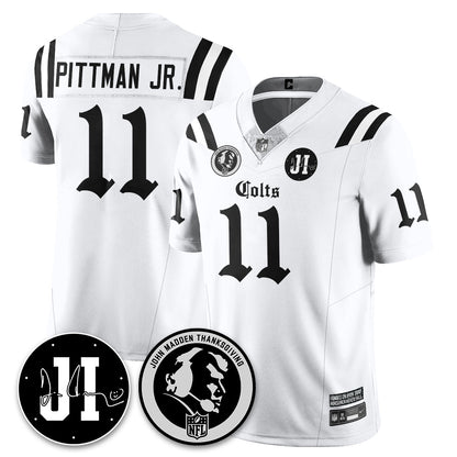 IND Gothic Vapor Limited Jersey - John Madden, Jim Irsay Patch - All Stitched
