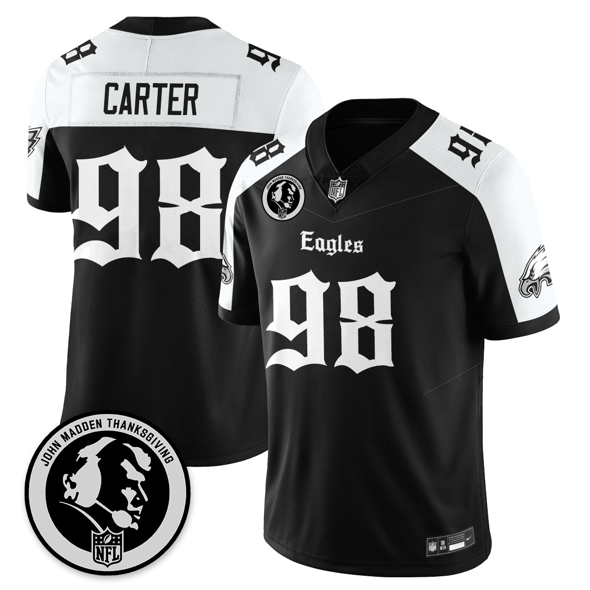 PHI Gothic Vapor Limited Jersey - John Madden Patch - All Stitched