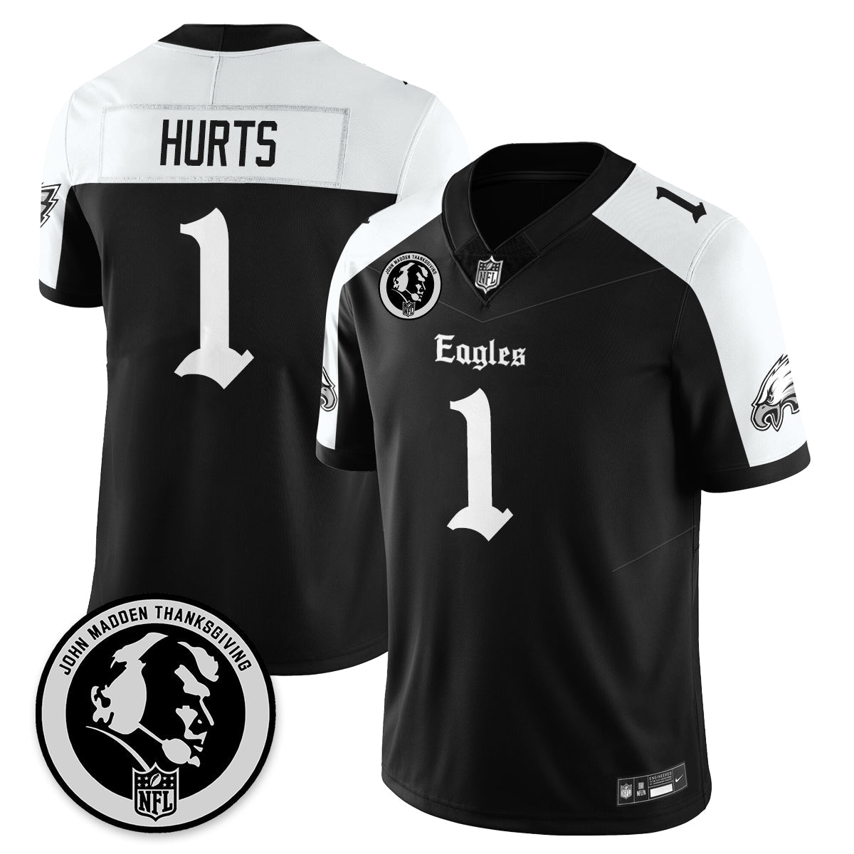 PHI Gothic Vapor Limited Jersey - John Madden Patch - All Stitched
