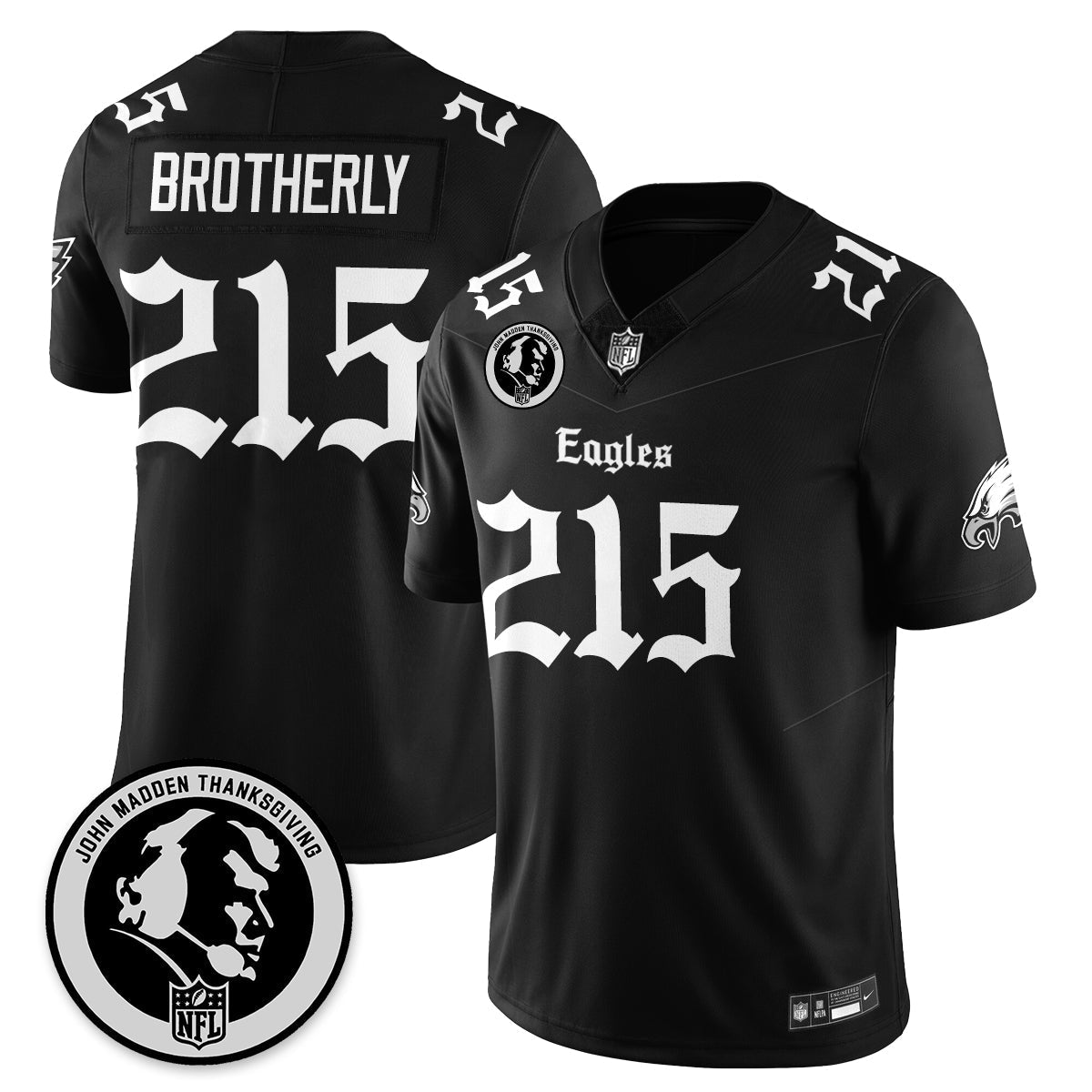 PHI Gothic Vapor Limited Jersey - John Madden Patch - All Stitched
