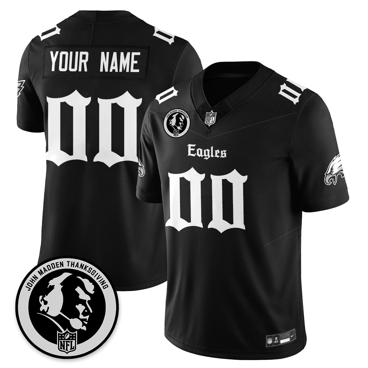 PHI Gothic Vapor Limited Jersey - John Madden Patch - All Stitched