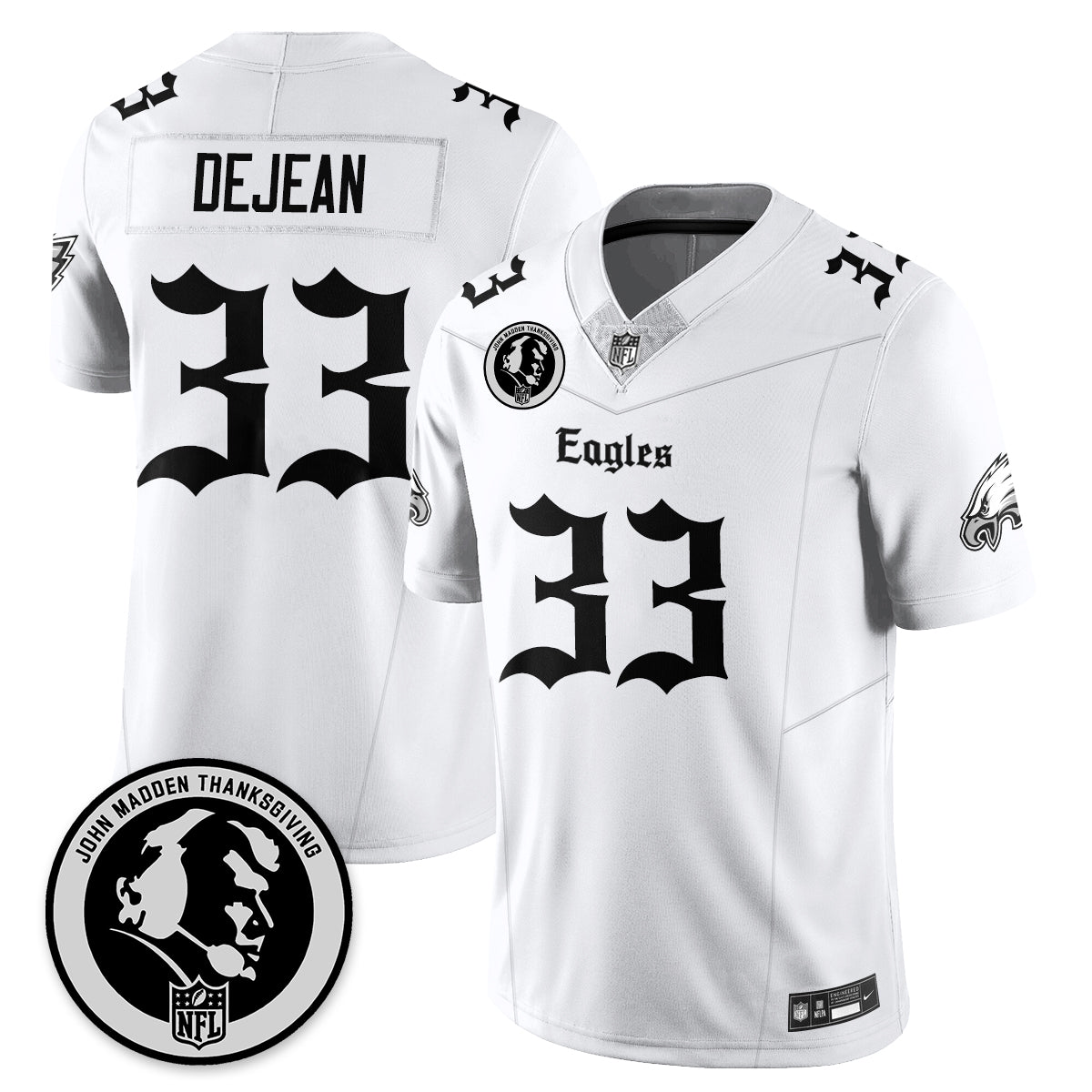 PHI Gothic Vapor Limited Jersey - John Madden Patch - All Stitched