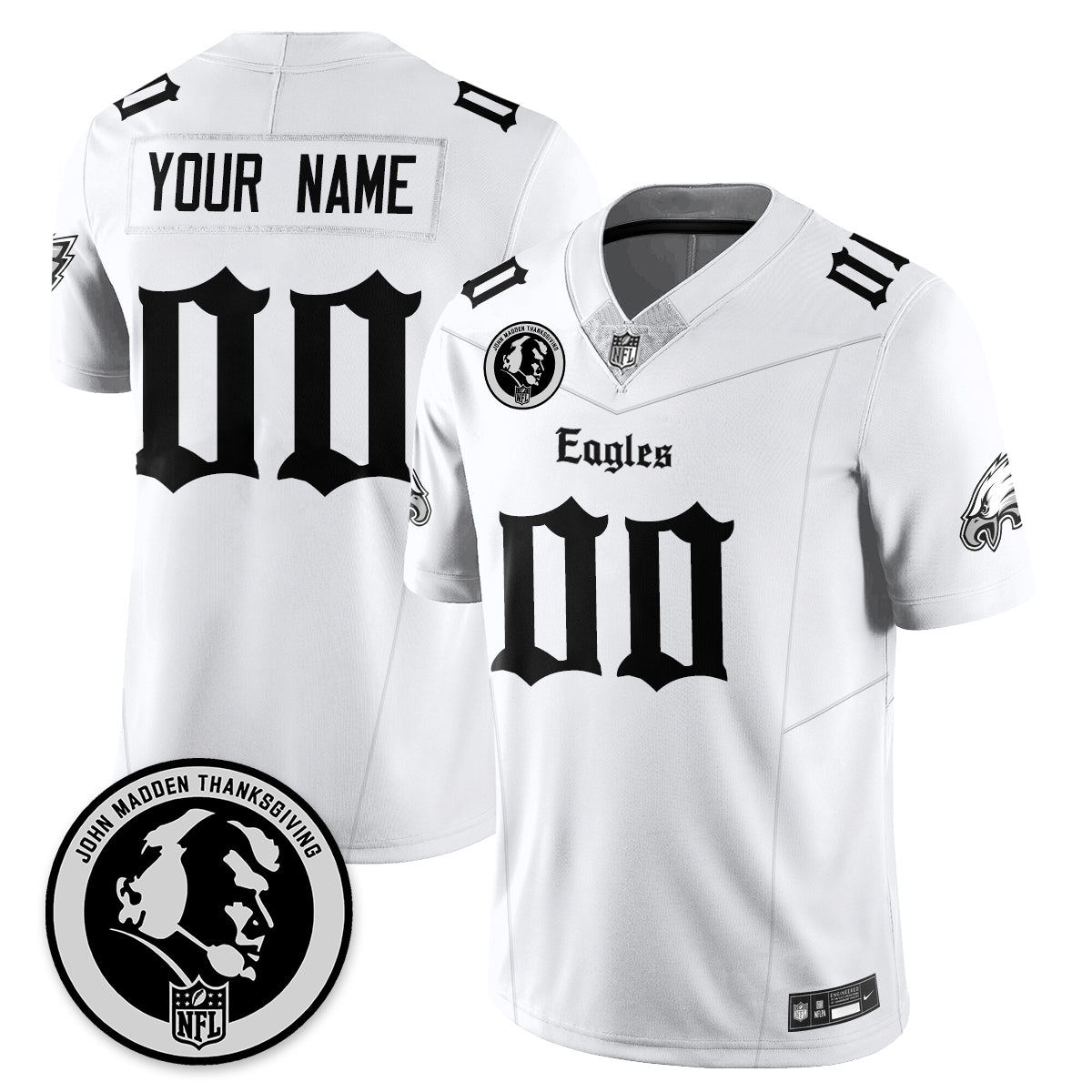 PHI Gothic Vapor Limited Jersey - John Madden Patch - All Stitched