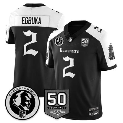 TB Gothic Vapor Limited Jersey - John Madden Patch - All Stitched