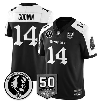 TB Gothic Vapor Limited Jersey - John Madden Patch - All Stitched