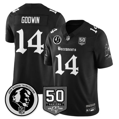 TB Gothic Vapor Limited Jersey - John Madden Patch - All Stitched