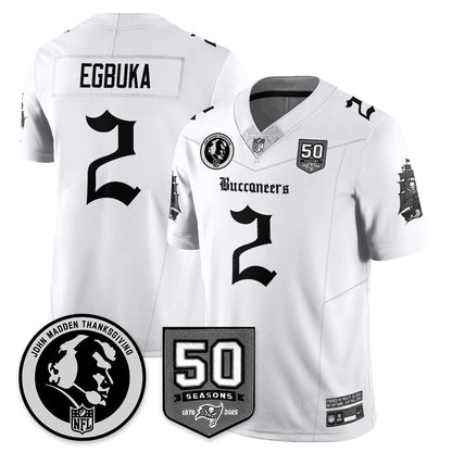 TB Gothic Vapor Limited Jersey - John Madden Patch - All Stitched