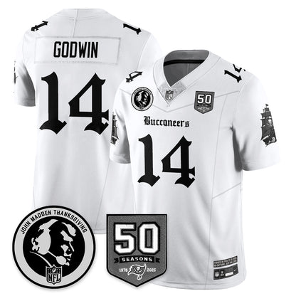 TB Gothic Vapor Limited Jersey - John Madden Patch - All Stitched