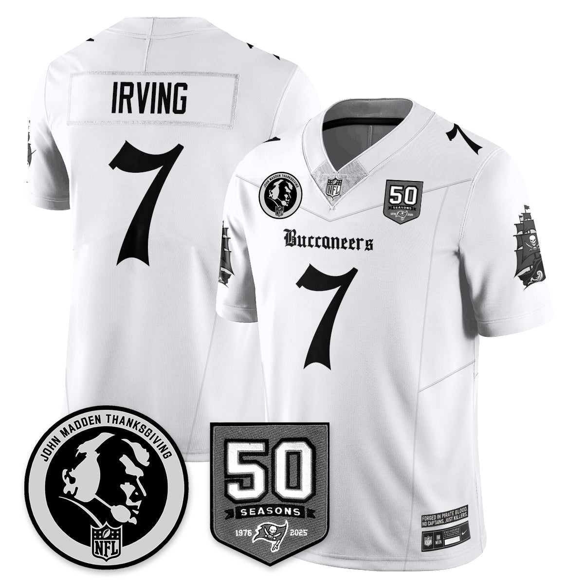 TB Gothic Vapor Limited Jersey - John Madden Patch - All Stitched