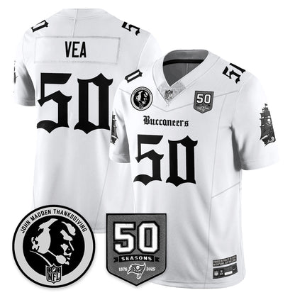 TB Gothic Vapor Limited Jersey - John Madden Patch - All Stitched