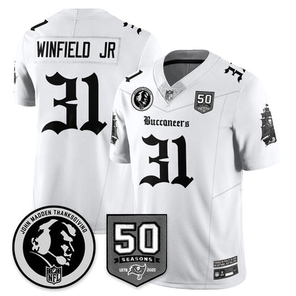 TB Gothic Vapor Limited Jersey - John Madden Patch - All Stitched