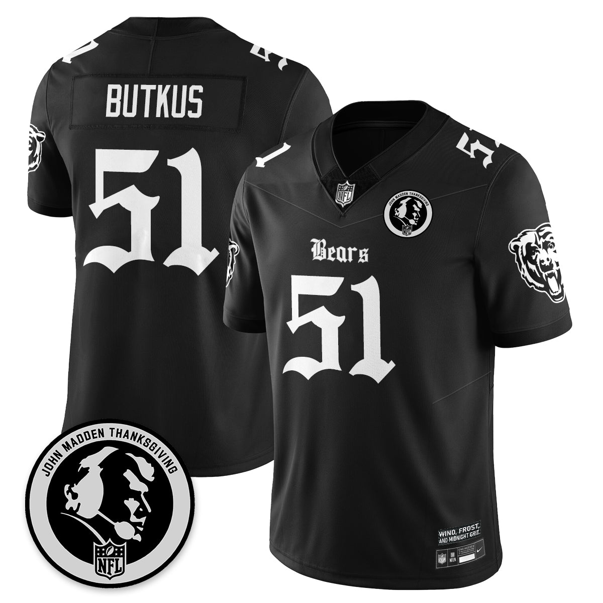 CHI Gothic Vapor Limited Jersey - John Madden Patch - All Stitched