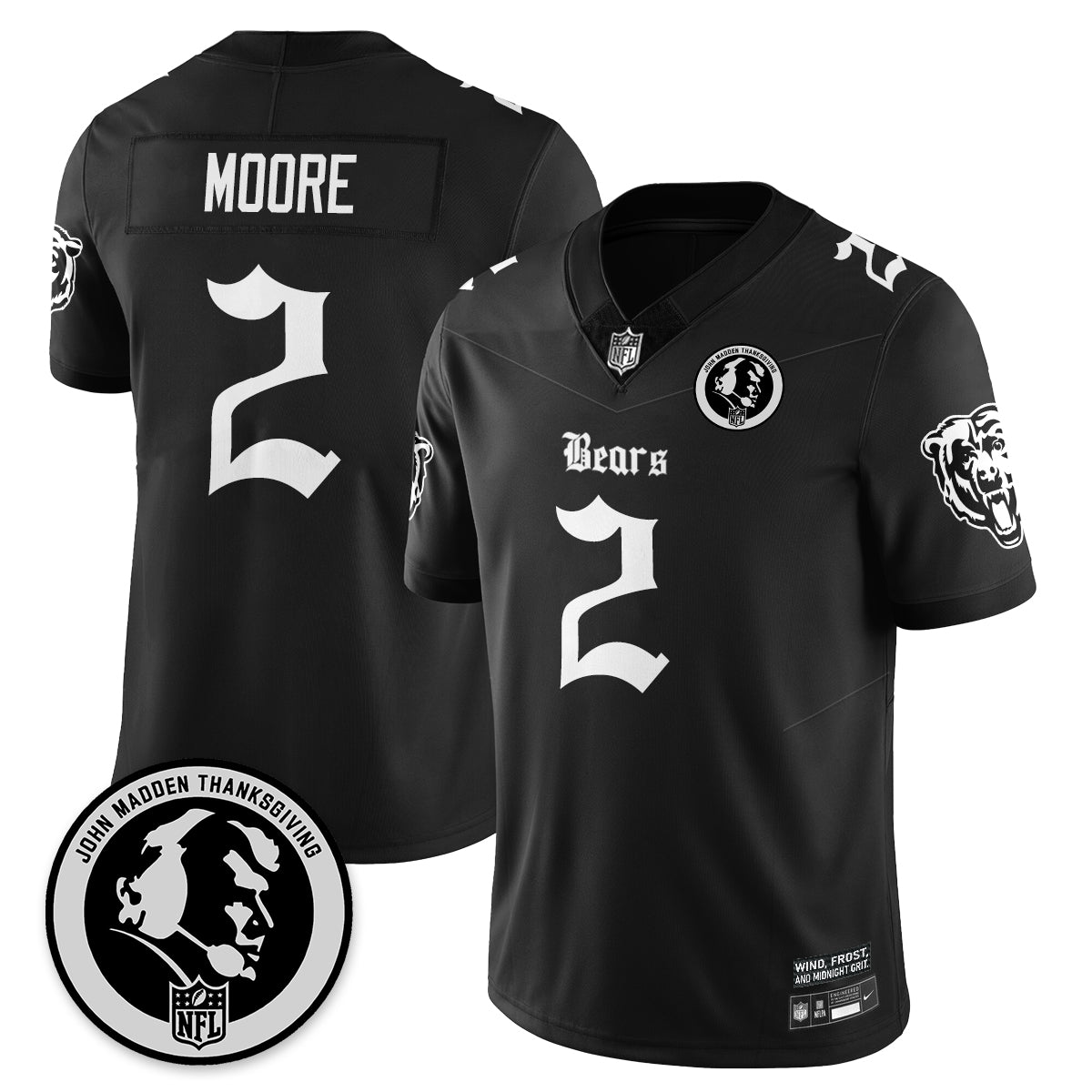 CHI Gothic Vapor Limited Jersey - John Madden Patch - All Stitched