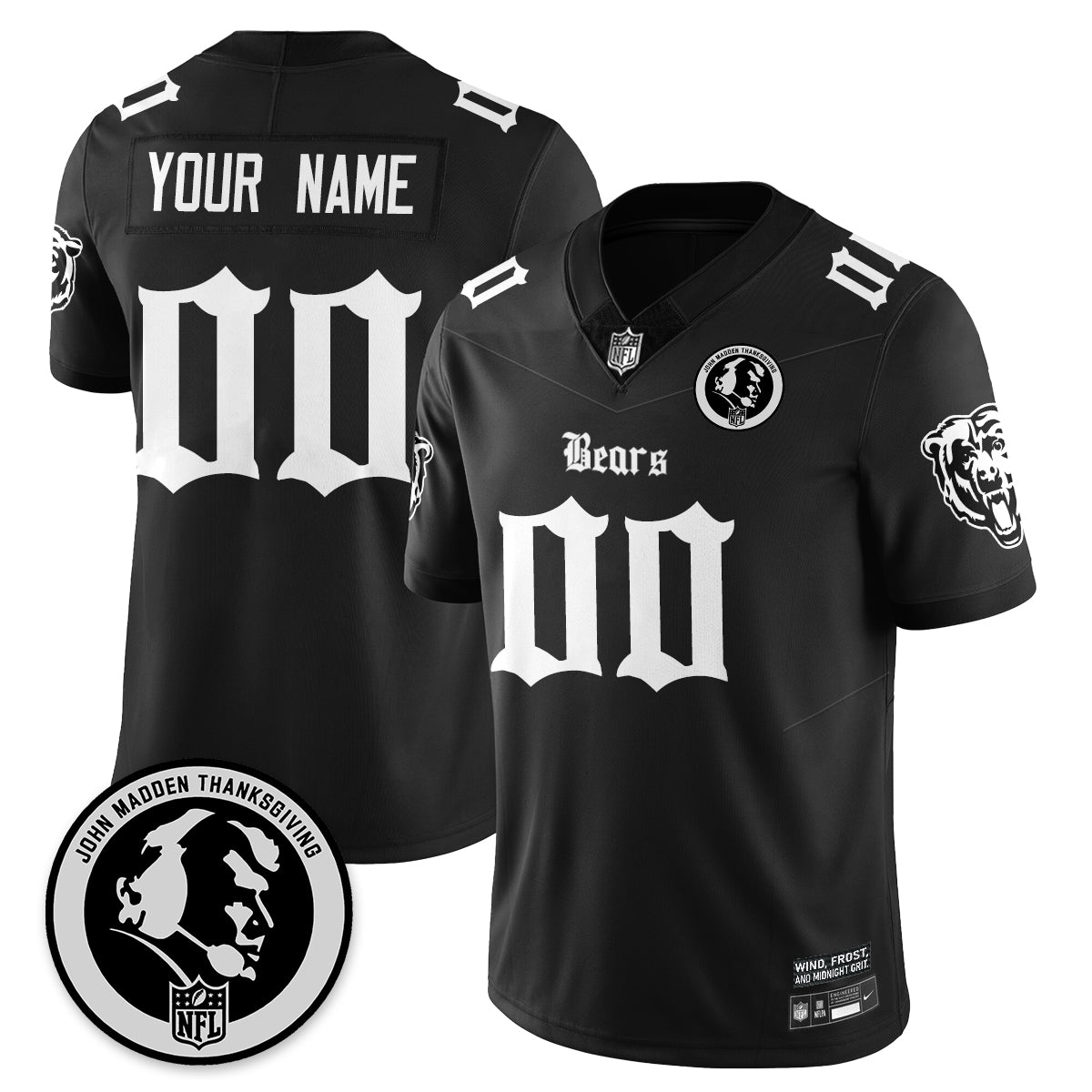 CHI Gothic Vapor Limited Jersey - John Madden Patch - All Stitched