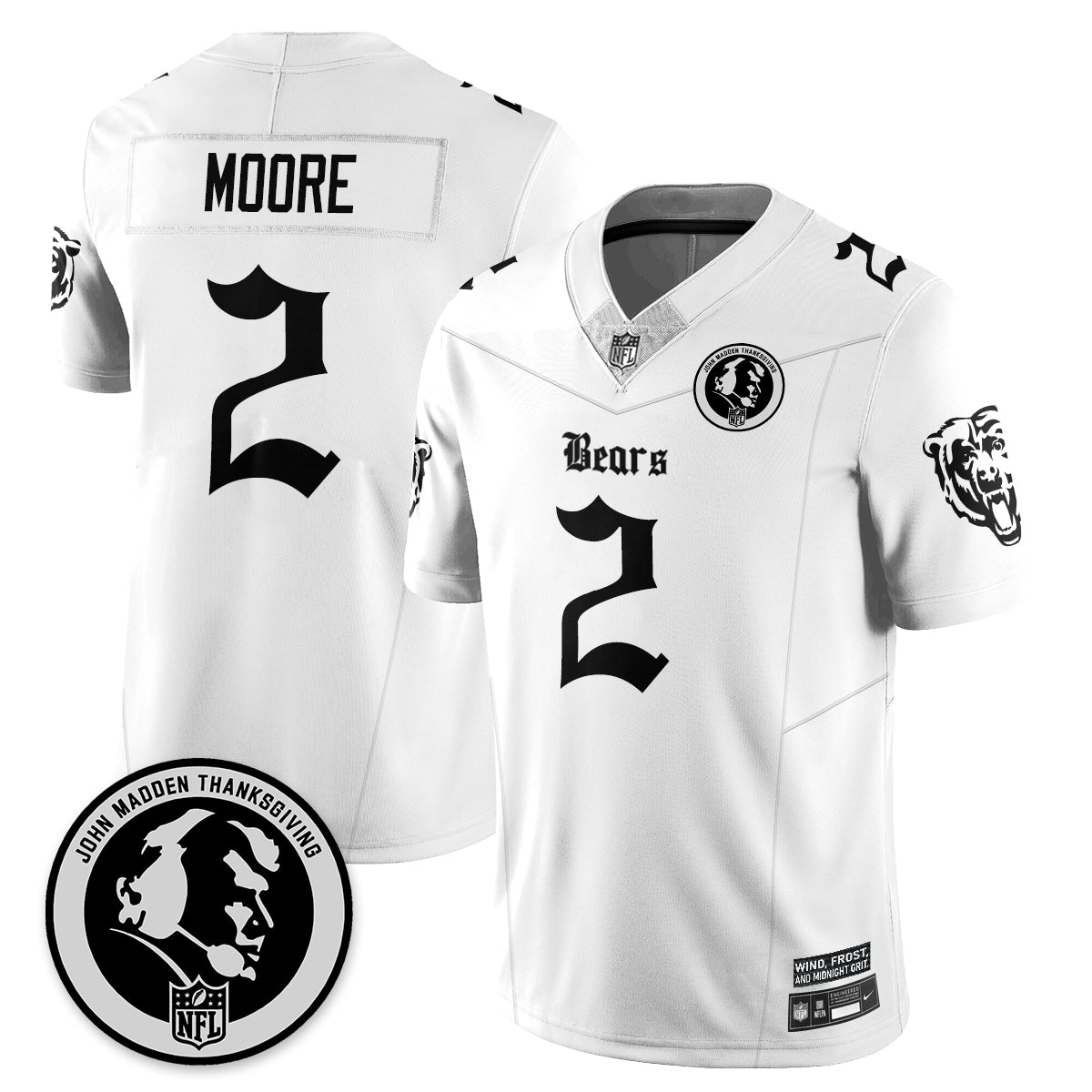 CHI Gothic Vapor Limited Jersey - John Madden Patch - All Stitched