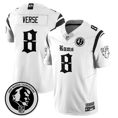 LAR Gothic Vapor Limited Jersey - John Madden Patch - All Stitched