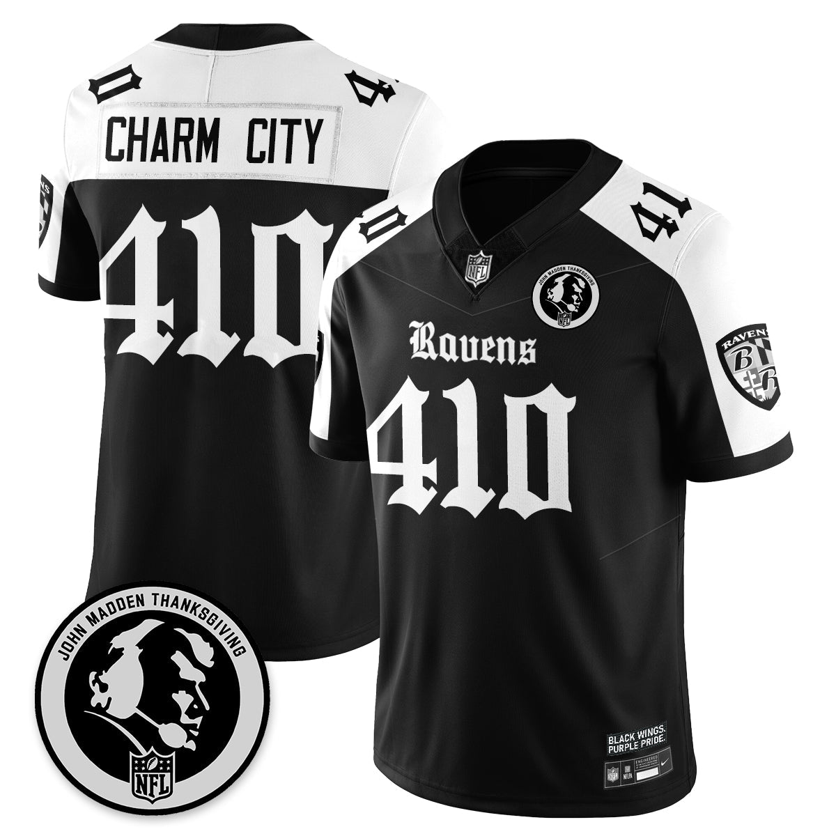 BAL Gothic Vapor Limited Jersey - John Madden Patch - All Stitched