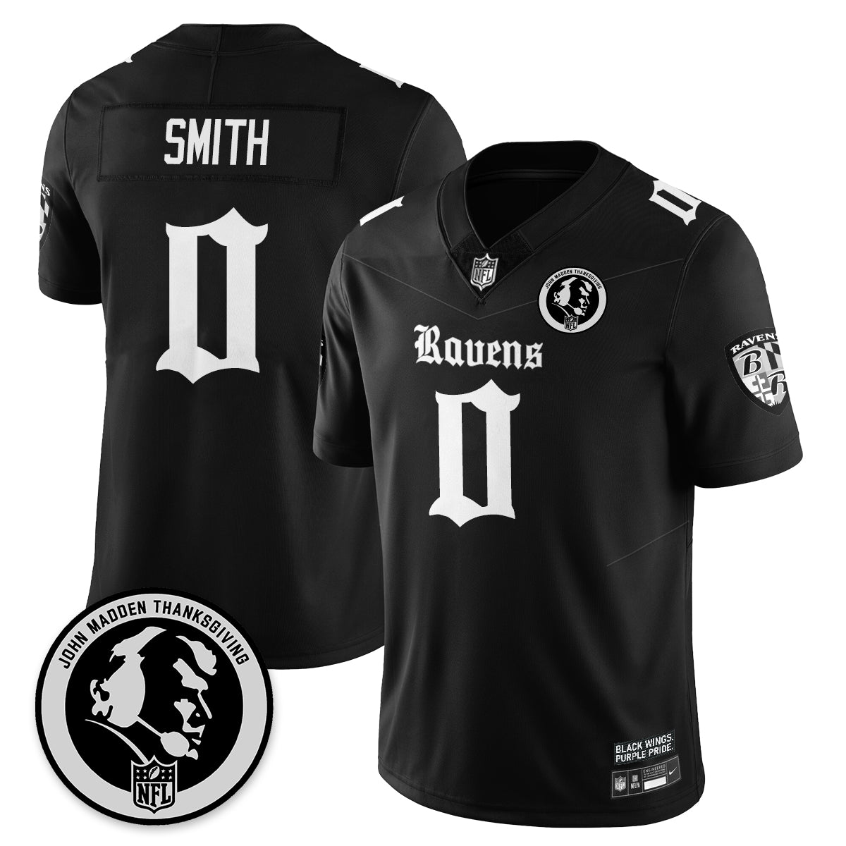 BAL Gothic Vapor Limited Jersey - John Madden Patch - All Stitched