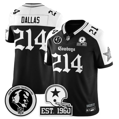 DAL Gothic Vapor Limited Jersey - John Madden Patch - All Stitched