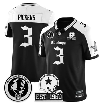 DAL Gothic Vapor Limited Jersey - John Madden Patch - All Stitched