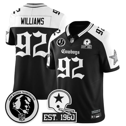 DAL Gothic Vapor Limited Jersey - John Madden Patch - All Stitched
