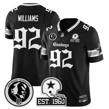 DAL Gothic Vapor Limited Jersey - John Madden Patch - All Stitched